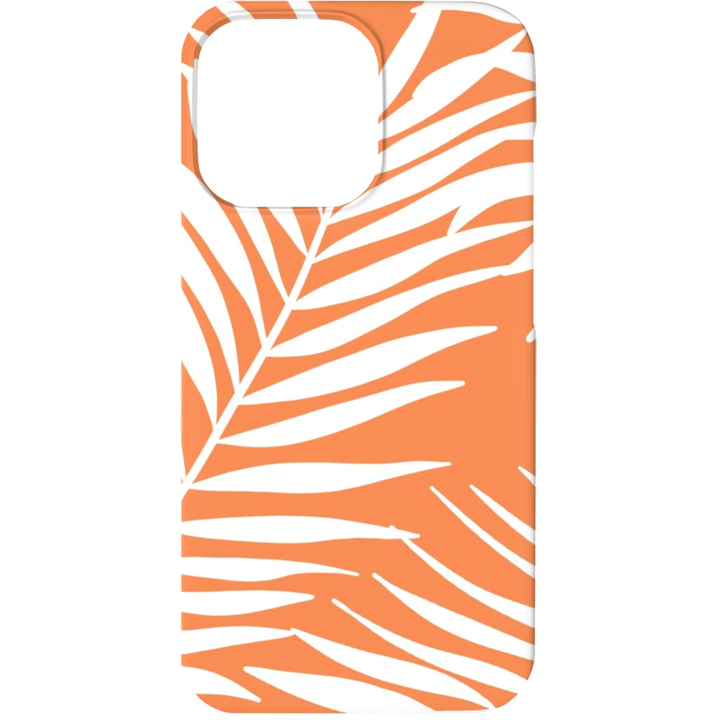 Palm Tree Leaves Phone Case, Slim Case, Matte, iPhone 13, Orange, Citrus