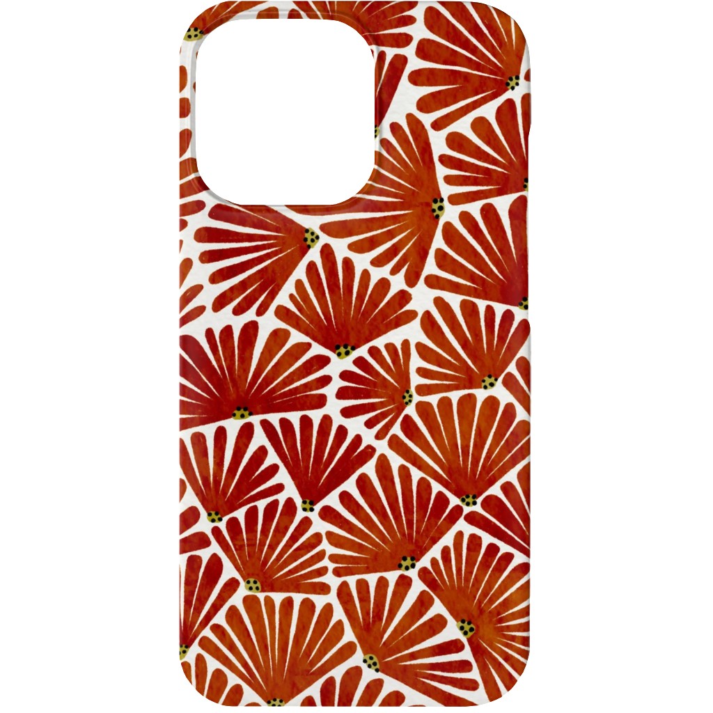 Solie - Red & White Phone Case, Slim Case, Matte, iPhone 13, Red, Red