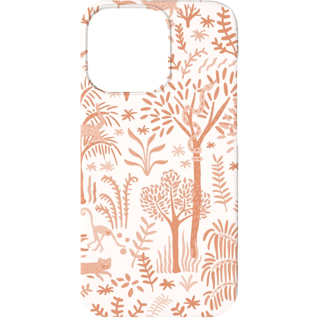 Indian Garden - Peachy Phone Case, Slim Case, Matte, iPhone 13, Pink, Bright Pink