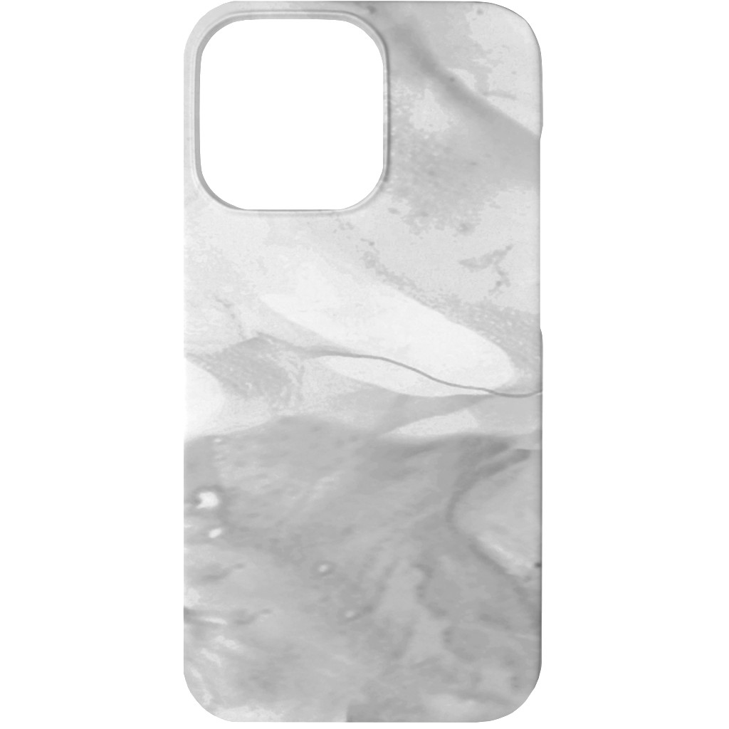 Carerra Marble - Watercolor Phone Case, Slim Case, Matte, iPhone 13, Gray