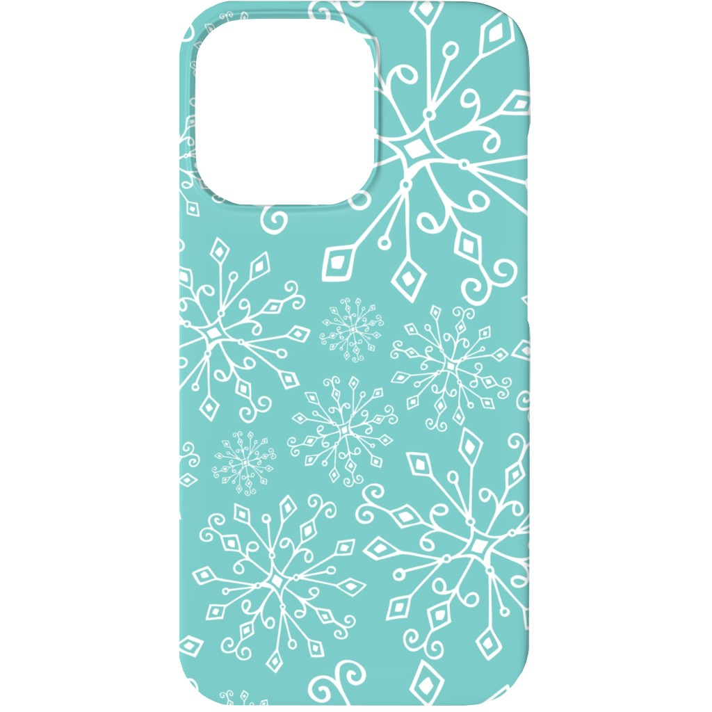 Frost Snowflakes Phone Case, Slim Case, Matte, iPhone 13, Blue
