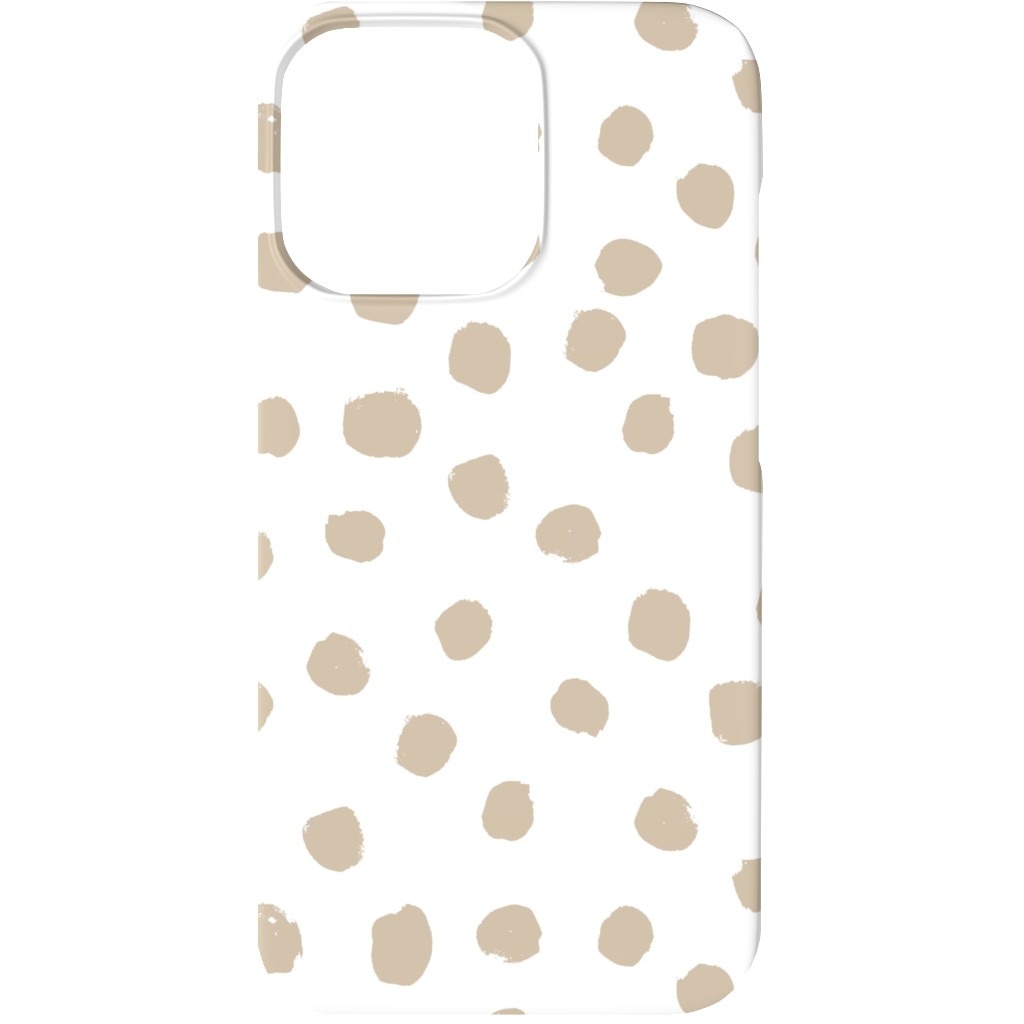 Soft Painted Dots Phone Case, Slim Case, Matte, iPhone 13, Beige