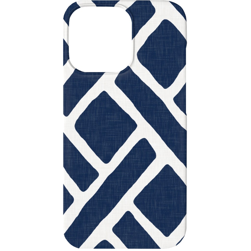 Savannah Trellis Phone Case, Slim Case, Matte, iPhone 13, Blue