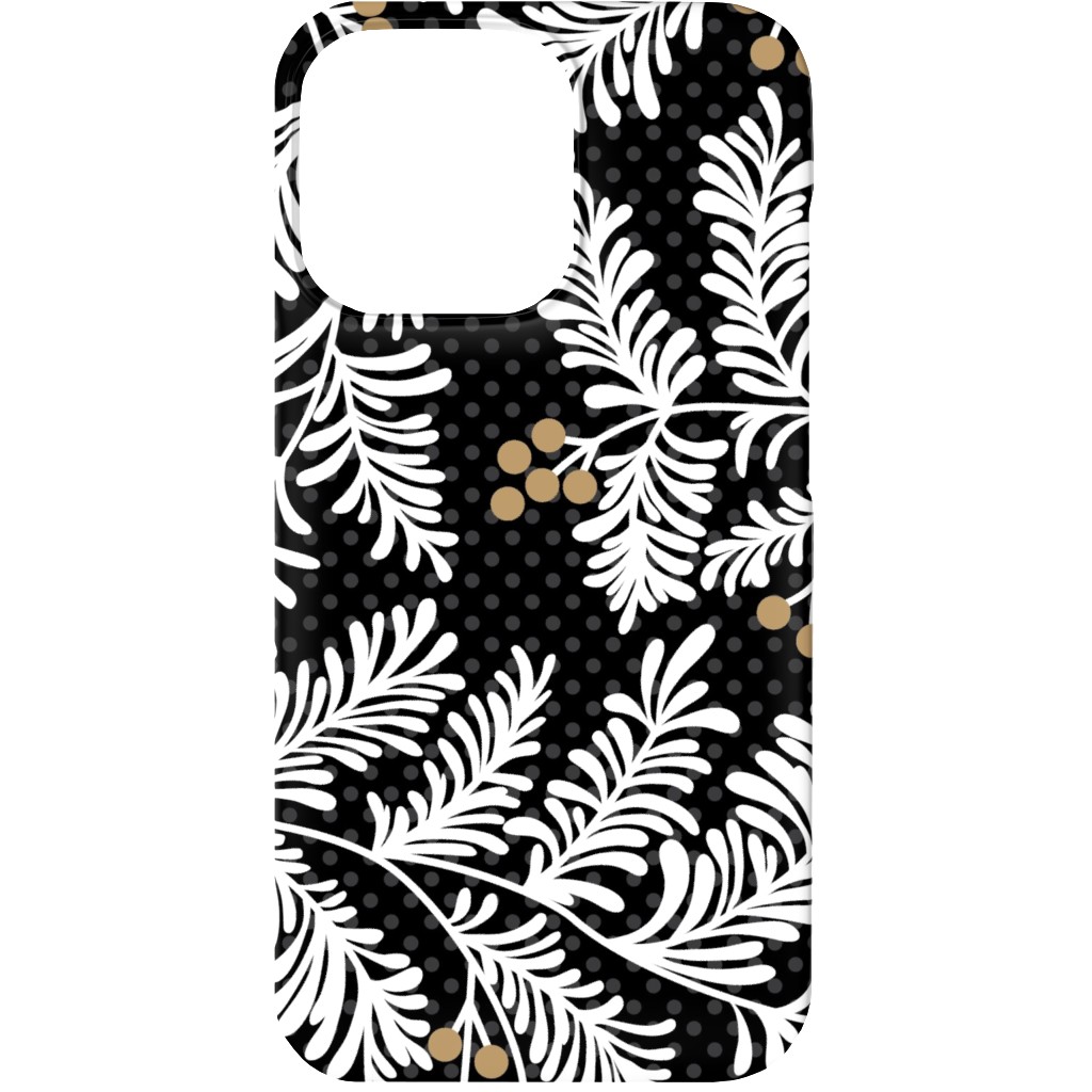 Winter Branches Phone Case, Slim Case, Matte, iPhone 13, Black