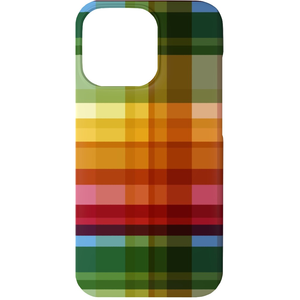 Gingham Rainbow Check Phone Case, Slim Case, Matte, iPhone 13, Multicolor