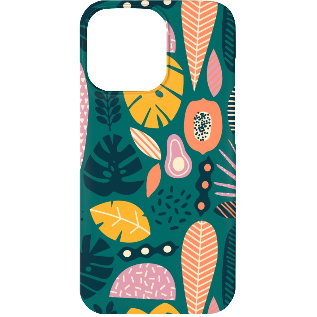 Retro Tropical Pattern Phone Case, Slim Case, Matte, iPhone 13, Multicolor