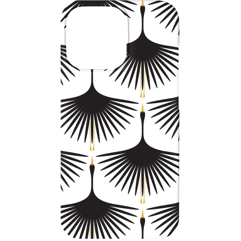 Art Deco Swans Phone Case, Slim Case, Matte, iPhone 13, White, White