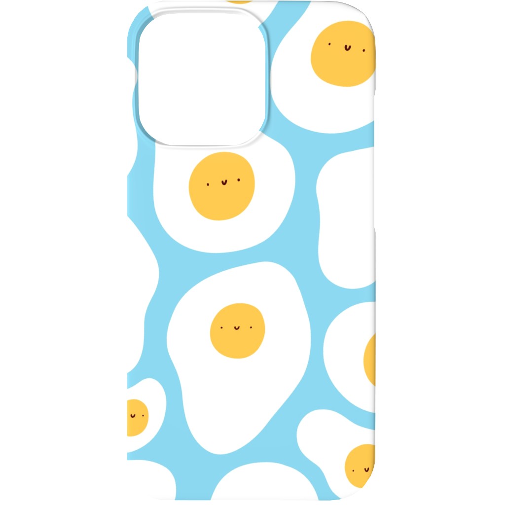Cute Fried Eggs - Blue Phone Case, Slim Case, Matte, iPhone 13, Blue, True Blue