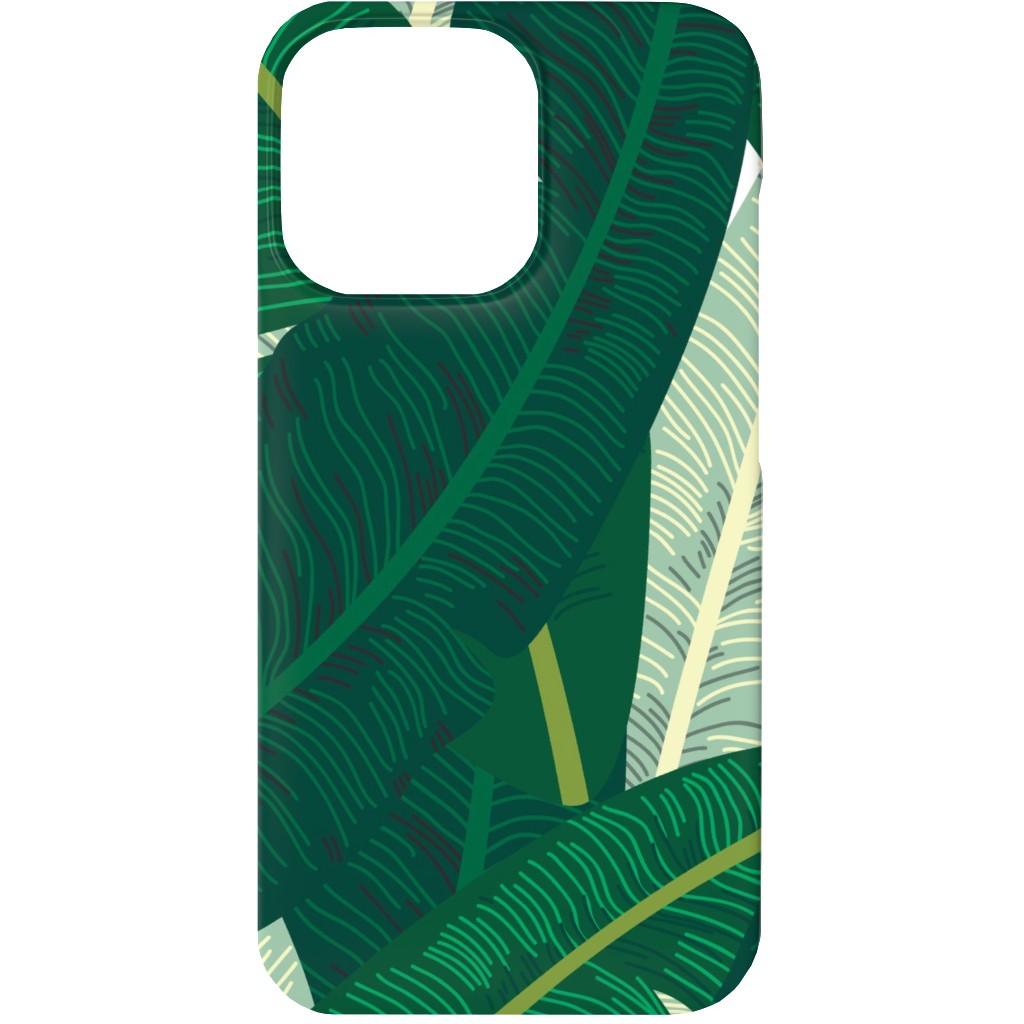 Classic Banana Leaves - Palm Springs Green Phone Case, Slim Case, Matte, iPhone 13, Green