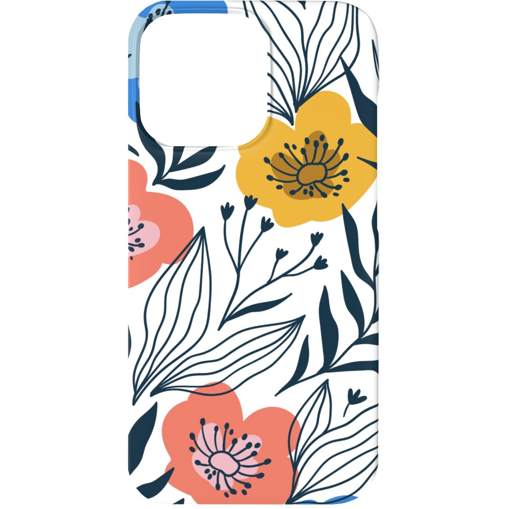Colorful Flowers - Multi Phone Case, Slim Case, Matte, iPhone 13, Multicolor