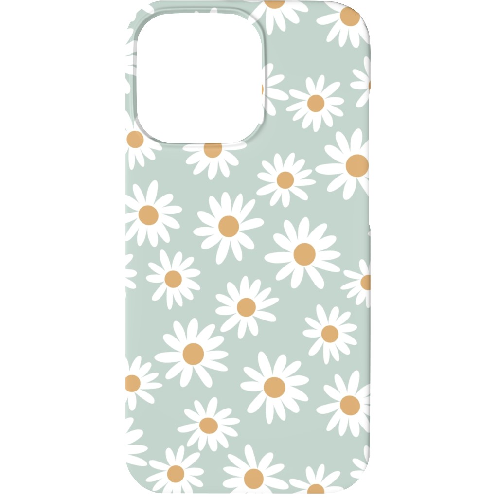 Daisies Phone Case, Slim Case, Matte, iPhone 13, Blue