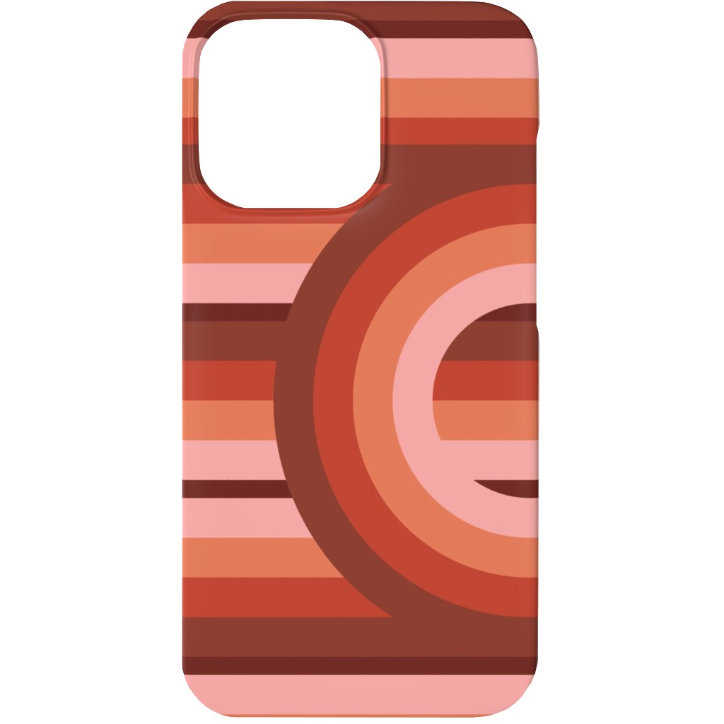Retro Road - Mauve Multi Phone Case, Slim Case, Matte, iPhone 13, Red