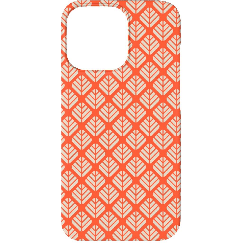 Blaettli - Orange and Beige Phone Case, Slim Case, Matte, iPhone 13, Orange