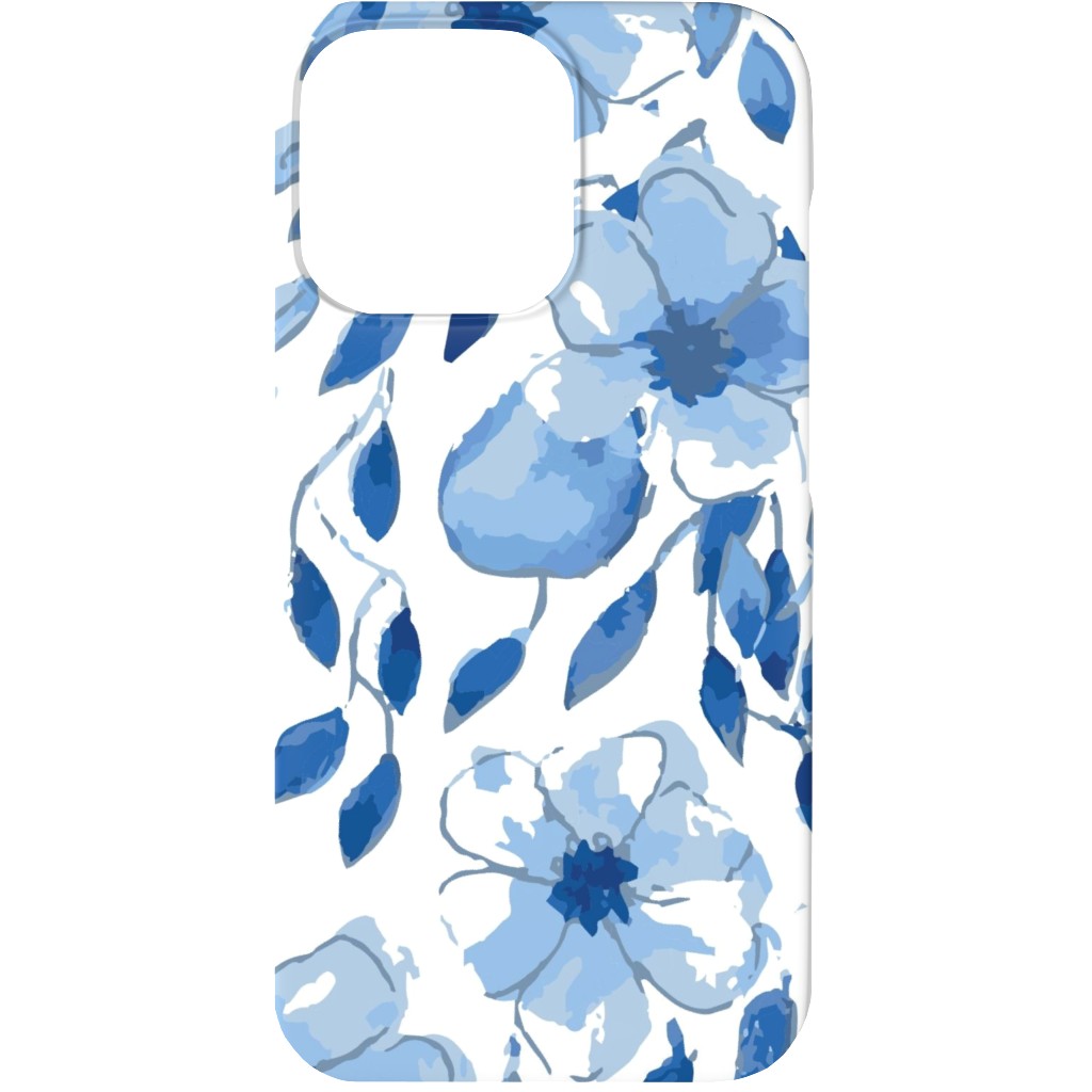 the Flow of the Garden - Blue Phone Case, Slim Case, Matte, iPhone 13, Blue, True Blue