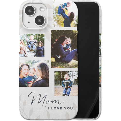 Foliage Linen iPhone Case, Slim Case, Matte, iPhone 14, Brown, cafe