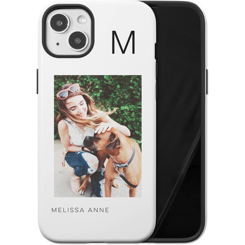 Gallery of One Initial iPhone Case, Silicone Liner Case, Matte, iPhone 14 Plus, Multicolor, multi