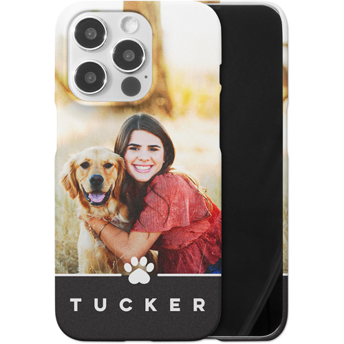 Pawprint iPhone Case, Slim Case, Matte, iPhone 14 Pro, Black, black