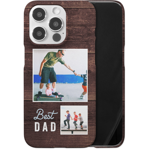 Best Ever Wood Trio iPhone Case, Slim Case, Matte, iPhone 14 Pro, Blue, celeste