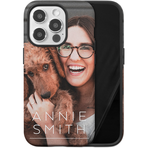 Simply Personal iPhone Case, Silicone Liner Case, Matte, iPhone 14 Pro, White, white