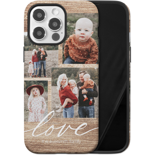Rustic Love iPhone Case, Silicone Liner Case, Matte, iPhone 14 Pro Max, Brown