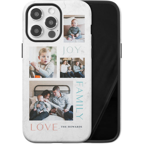 Marble Joy Family Love iPhone Case, Silicone Liner Case, Matte, iPhone 14 Pro Max, White