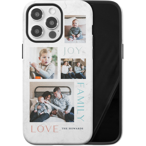Marble Joy Family Love iPhone Case, Silicone Liner Case, Matte, iPhone 14 Pro Max, White, white