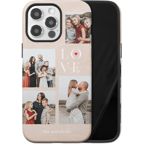 Sand Stacked Love iPhone Case, Silicone Liner Case, Matte, iPhone 14 Pro Max, Beige, rye