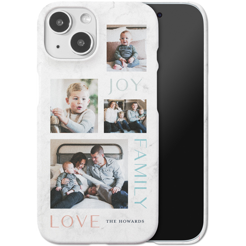 Marble Joy Family Love iPhone Case, Slim Case, Matte, iPhone 15, White, white