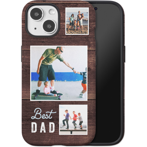 Best Ever Wood Trio iPhone Case, Silicone Liner Case, Matte, iPhone 15, Blue