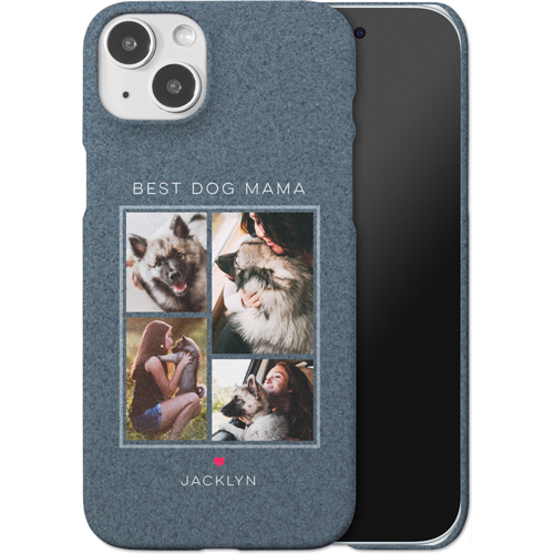 Forever Fur Love iPhone Case, Slim Case, Matte, iPhone 15 Plus, Blue, navy