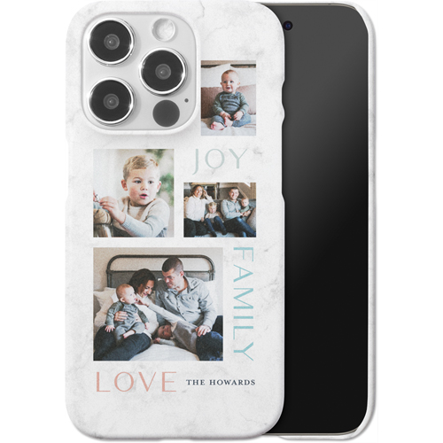 Marble Joy Family Love iPhone Case, Slim Case, Matte, iPhone 15 Pro, White