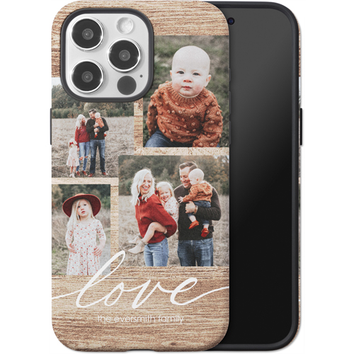 Rustic Love iPhone Case, Silicone Liner Case, Matte, iPhone 15 Pro Max, Brown