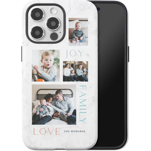 Marble Joy Family Love iPhone Case, Silicone Liner Case, Matte, iPhone 15 Pro Max, White, white