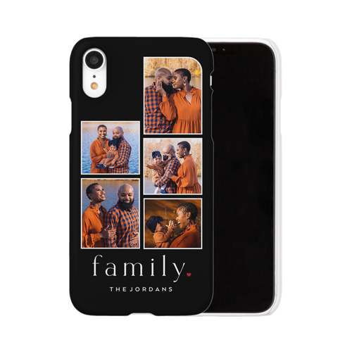 Family Heart iPhone Case, Slim Case, Matte, iPhone XR, Black