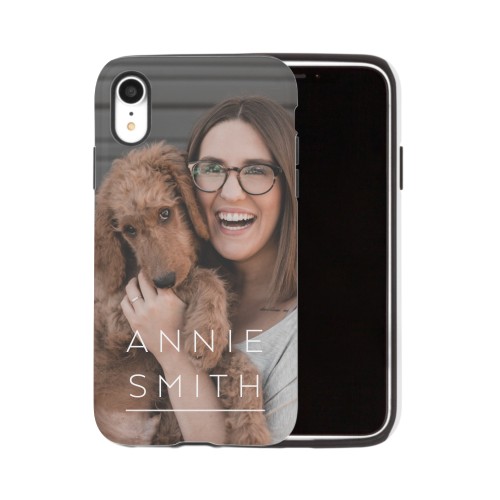 Simply Personal iPhone Case, Silicone Liner Case, Matte, iPhone XR, White, white