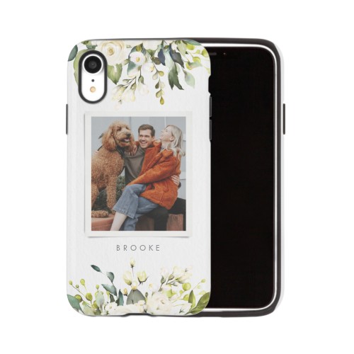 Bountiful Bouquet iPhone Case, Silicone Liner Case, Matte, iPhone XR, White, white