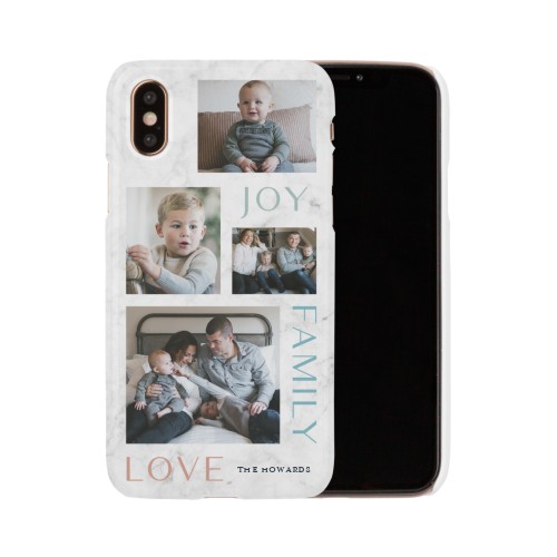Marble Joy Family Love iPhone Case, Slim Case, Matte, iPhone XS, White, white
