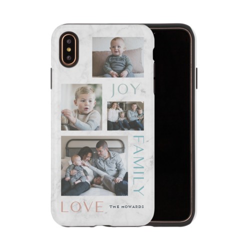 Marble Joy Family Love iPhone Case, Silicone Liner Case, Matte, iPhone XS Max, White