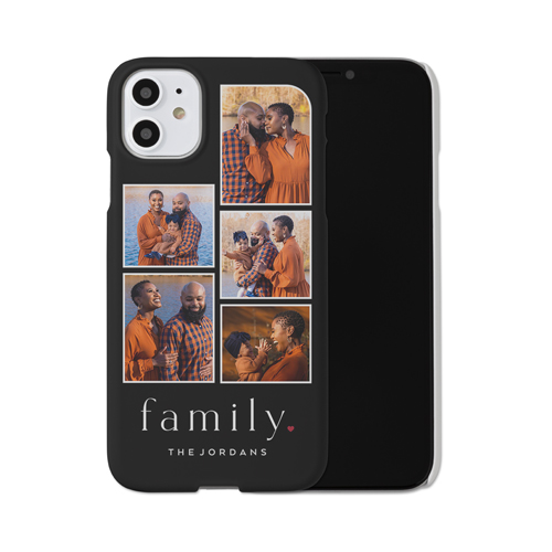 Family Heart iPhone Case, Slim Case, Matte, iPhone 11, Black