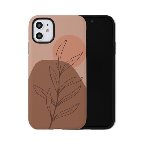 Palm Line Art iPhone Case, Silicone Liner Case, Matte, iPhone 11, Multicolor