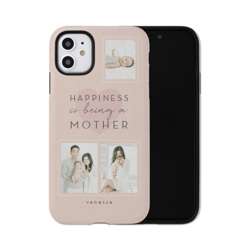 Full of Happiness iPhone Case, Silicone Liner Case, Matte, iPhone 11, Pink