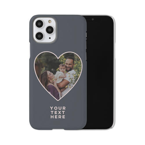 Heart Cutout iPhone Case, Slim Case, Matte, iPhone 11 Pro, Black