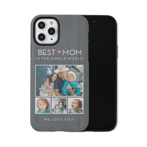 Whole World Love iPhone Case, Silicone Liner Case, Matte, iPhone 11 Pro, Pink, salmon