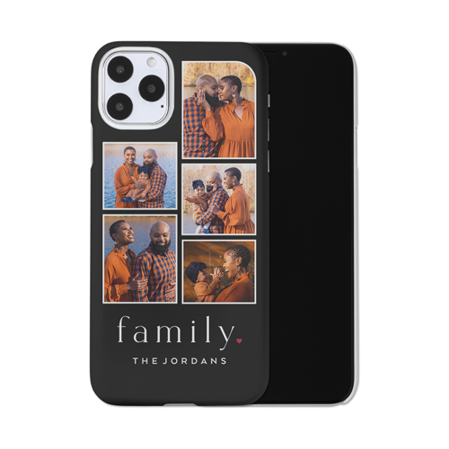 Family Heart iPhone Case, Slim Case, Matte, iPhone 11 Pro Max, Black, black
