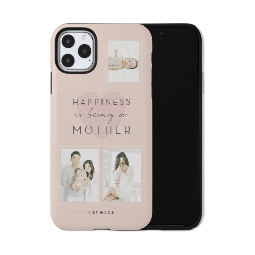Full of Happiness iPhone Case, Silicone Liner Case, Matte, iPhone 11 Pro Max, Pink