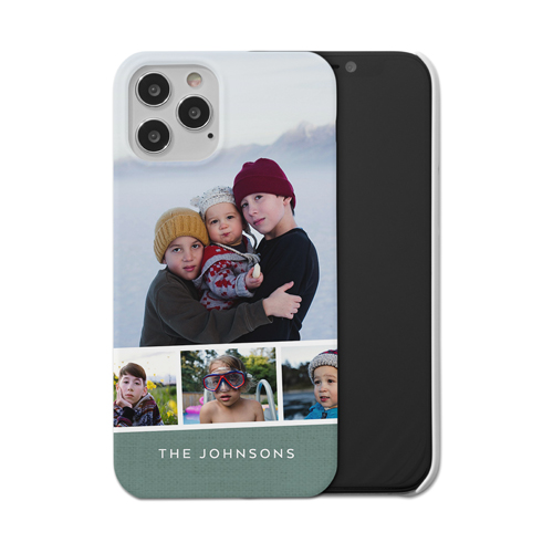 Filmstrip Banner iPhone Case, Slim Case, Matte, iPhone 12 Pro, Blue, lake
