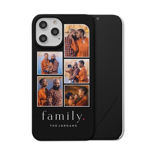 Family Heart iPhone Case, Slim Case, Matte, iPhone 12 Pro Max, Black, black