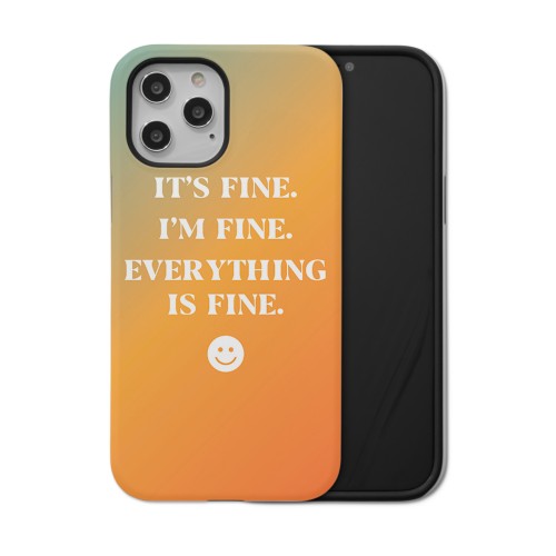 Everything Is Fine Ombre iPhone Case, Silicone Liner Case, Matte, iPhone 12 Pro Max, Multicolor