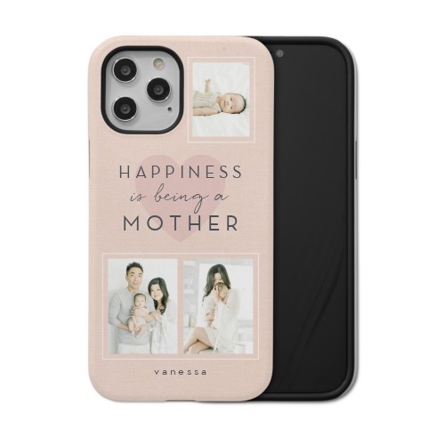 Full of Happiness iPhone Case, Silicone Liner Case, Matte, iPhone 12 Pro Max, Pink, priscilla