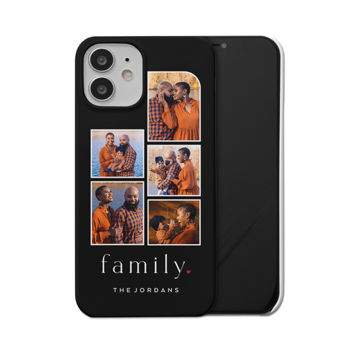 Family Heart iPhone Case, Slim Case, Matte, iPhone 12, Black